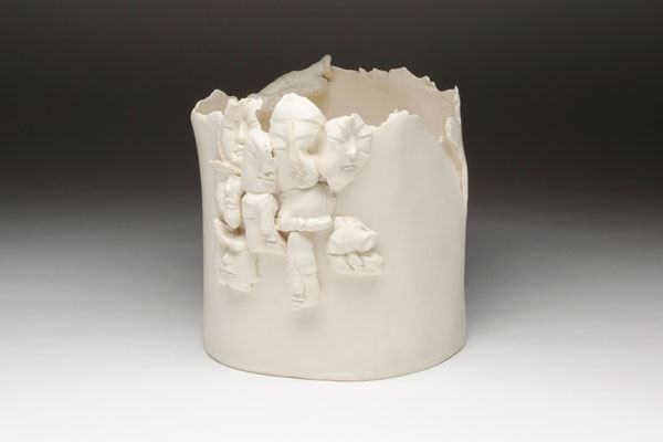 Koichi ANDO White Work n.d hand-built form, high-fired semi-porcelain 24.0 x 25.0 x 24.0cm Gift of members of the Sodeisha Group 1981 Newcastle Art Gallery collection