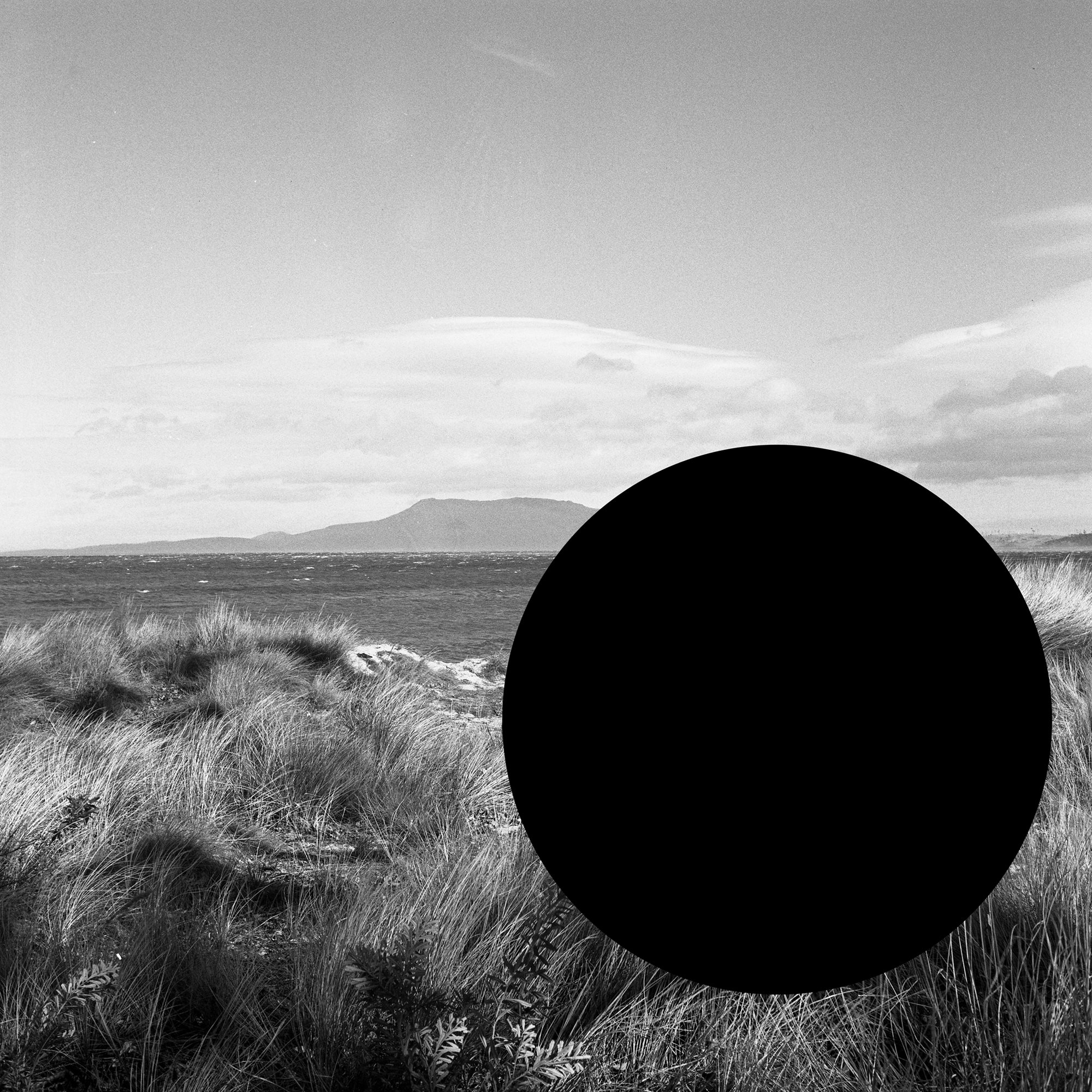 James Tylor, '(Deleted Scenes) From an Untouched Landscape #7 Knocklofty Reserve, West Hobart, Palawa Land', 2013, Inkjet print on hahnemühle paper with hole removed to a black velvet void, 63 x 63 cm framed. Courtesy the artist and UTS Art Collection  