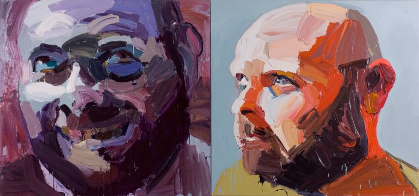 Ben Quilty Cullen 'before and after' 2006 oil on canvas diptych 160.0 x 170.2 cm Gift of Margaret Olley 2007 Newcastle Art Gallery collection 